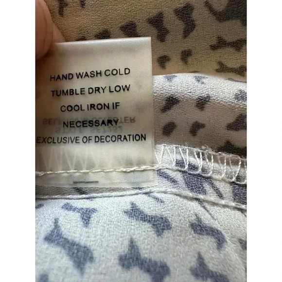 41 Hawthorn blouse women's top size Medium white and black longsleeve - Picture 13 of 13